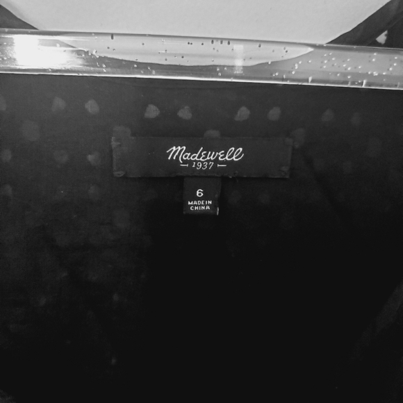 Madewell Dress Black eyelet dress sleeveless side zip size 6 - Picture 6 of 10